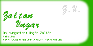 zoltan ungar business card