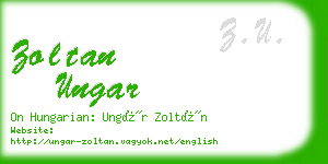 zoltan ungar business card